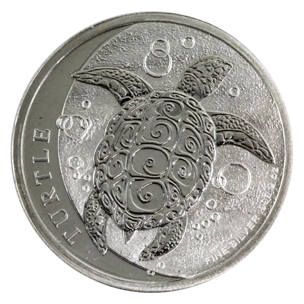 2oz Niue $5 Turtle .999 Fine Silver Round