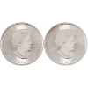 Image 2 : 2x 1.5oz 2016 & 2017 $8 Canadian Maple Leaves .9999 Fine Silver Coins. 2pcs. (Tax Exempt)