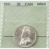 Image 1 : 25-cent 1931 Prestige MS63