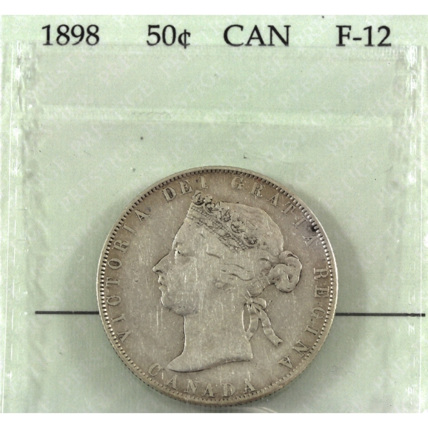 50-cent 1898 Prestige F12