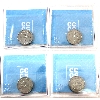 Image 1 : 5-cent No Chrome 1944 VF20, 1945 VF30, 1952 VF30 & 1954 SF EF40 CCCS Certified. 4pcs