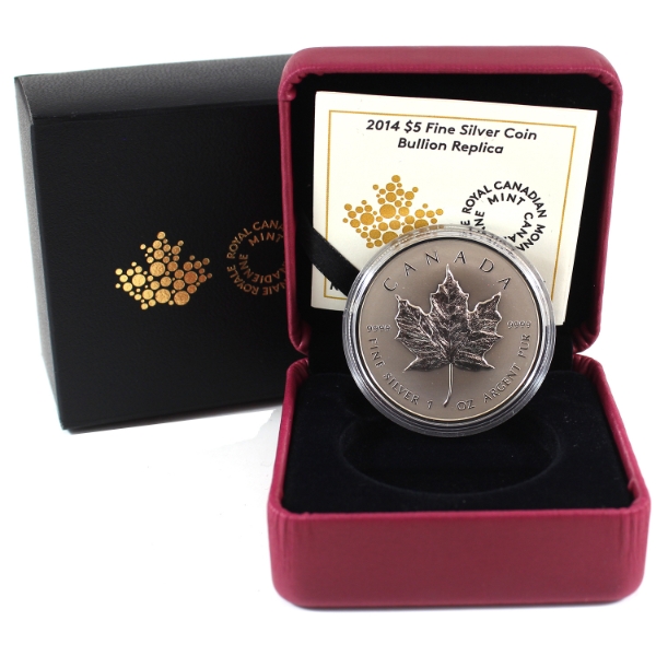 2014 $5 Bullion Replica Fine Silver Coin (Tax Exempt)