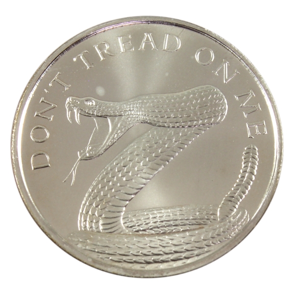 1oz Silver Shield 2014 Don't Tread On Me .999 Fine Silver Round (Tax Exempt)