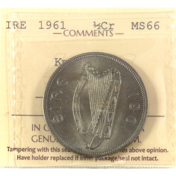 Ireland 1961 Half Crown ICCS MS66