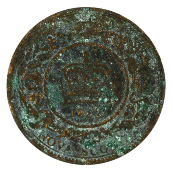 Nova Scotia 1-cent 1862 G-VG (Corroded)