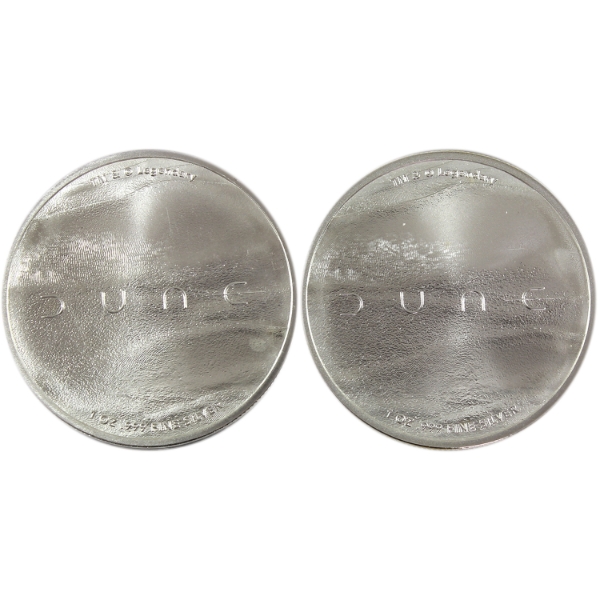 2x 1oz APMEX Dune Houses .999 Fine Silver Rounds. 2pcs. (Tax Exempt)