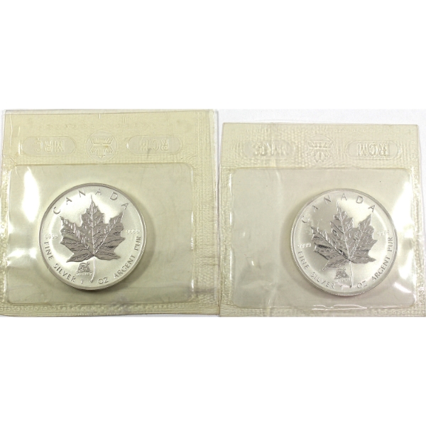2x 2004 $5 SML .9999 Fine Silver Coins w/ Year of the Monkey Privy (Tax Exempt)