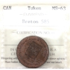 Image 1 : BR-585 French Book Token ICCS MS63