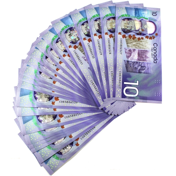BC-75 2017 $10 Consecutive Wilkins-Poloz SN: CDB3886527-"47. 21pcs.