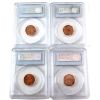 Image 2 : 1-cent 1960, 1961, 1962, 1964 PCGS MS65 Red. 4pcs. 