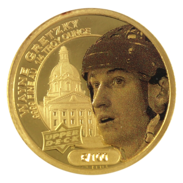Cook Islands Gold 2017 $25 Upper Deck Grandeur NHL Series- Wayne Gretzky 1/4oz .9999 Fine Gold 