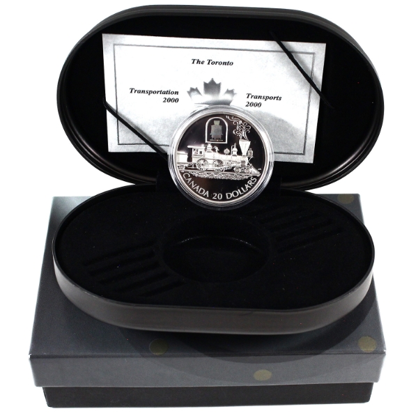 2000 $20 Transportation Train - The Toronto Sterling Silver Coin