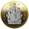 Image 4 : 2019 Big Coin Series 7-Piece Set of 5oz Fine Silver Coins w/ Reverse Gold Plating (Tax Exempt)
