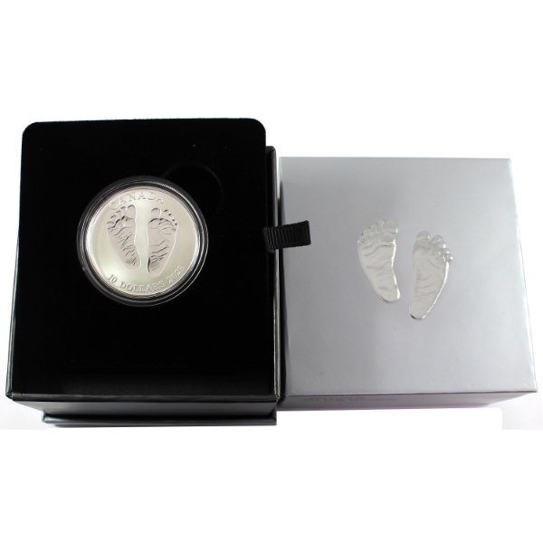 2023 $10 Welcome to the World Baby Feet 1/2oz .9999 Fine Silver Coin (Tax Exempt)