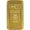 Image 1 : 5g JM Johnson Matthey .9999 Fine Gold Bar (Tax Exempt)