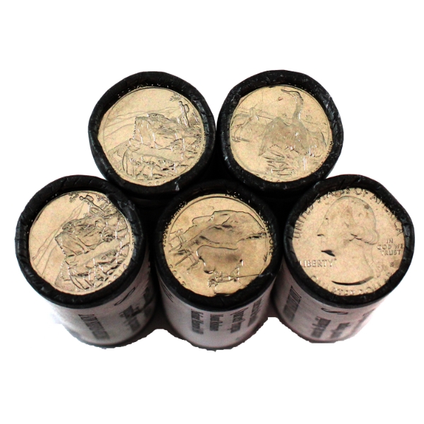 *American Beautiful Quarters Program: 2012-2014 Rolls of 40pcs. 5Rolls