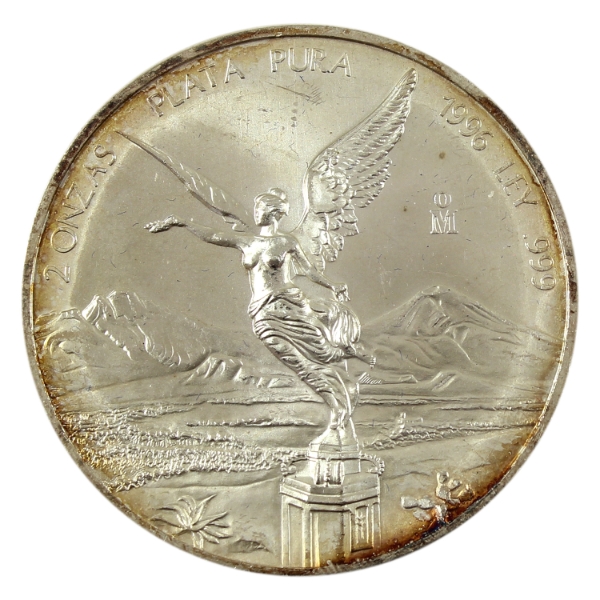 2oz Mexico 1996 Libertad .999 Fine Silver Coin (Tax Exempt)