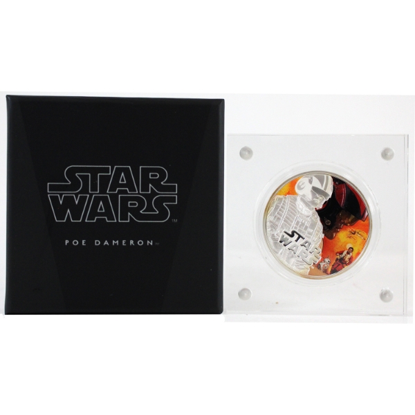 Niue 2016 $2 Star Wars: The Force Awakens - Poe Dameron 1oz Fine Silver Coin (Tax Exempt)
