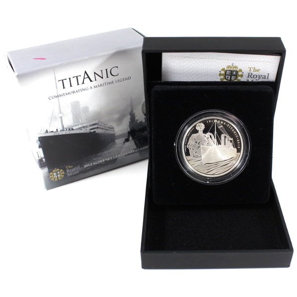 Great Britain 2012 5 Pounds Titanic Alderney Silver Proof Centenary Sterling Silver Proof Coin