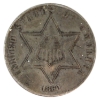 Image 1 : USA Silver 1860 Three Cents EF-AU (bent)