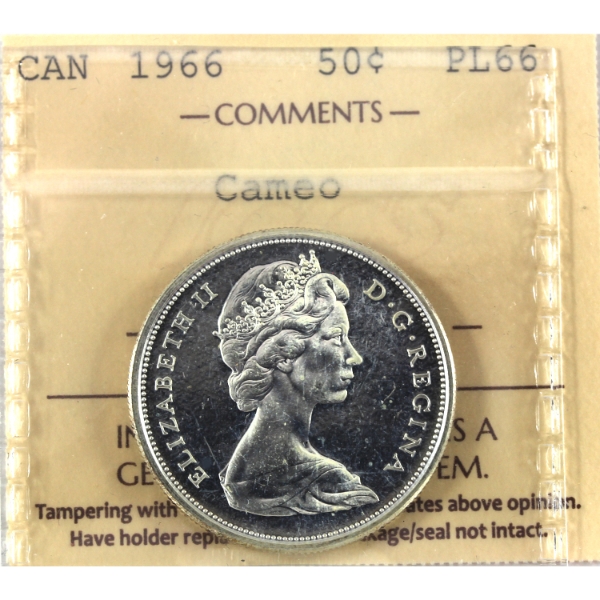 50-cent 1966 ICCS PL66 Cameo