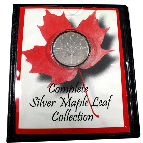 2002 $5 Silver Maple Leaf in First Commemorative Mint Holder (Tax Exempt)