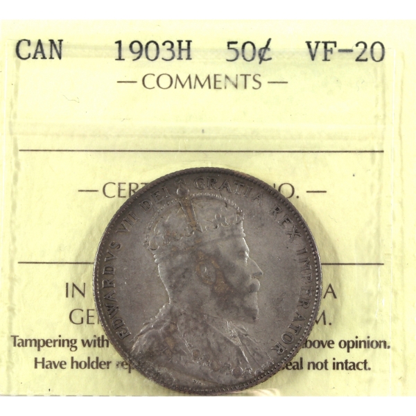 50-cent 1903H ICCS VF20