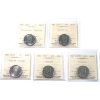 Image 1 : 5x 2007 Vancouver Olympics 25-cent ICCS MS66. 5pcs