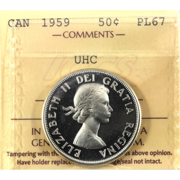 50-cent 1959 ICCS PL67 Ultra Heavy Cameo