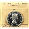 Image 1 : 50-cent 1959 ICCS PL67 Ultra Heavy Cameo