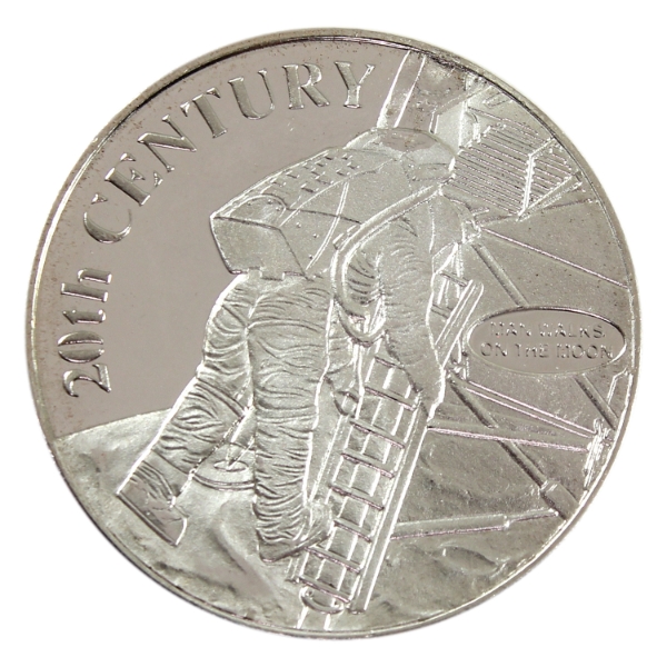 1oz 20th Century Mint First Footprint On the Moon .999 Fine Silver Round (Tax Exempt)