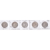 Image 1 : ERRORS 50-cent 1943 with Various Interesting Die Crack Varieties. 5pcs