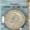 Image 1 : Silver $1 1945 CCCS AU50