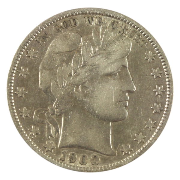USA Silver 1900-O Barber Half Dollar VF-EF