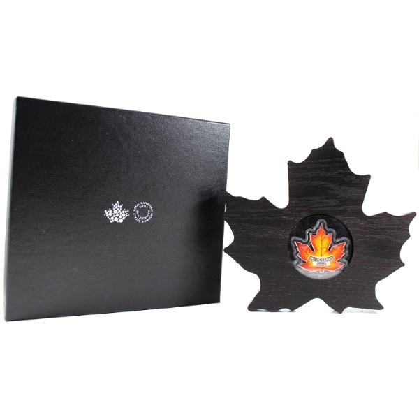 2016 $20 Canada's Colourful Maple Leaf Shaped Fine Silver Coin (Tax Exempt)
