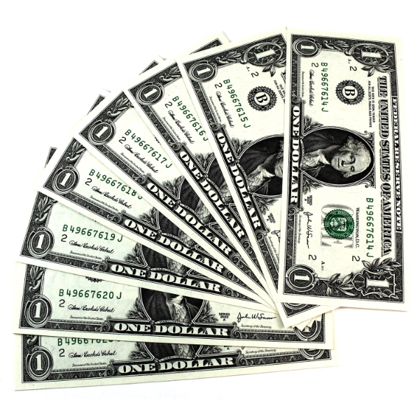 10x Consecutive USA 2003 $1 Federal Reserve Notes. 10pcs 