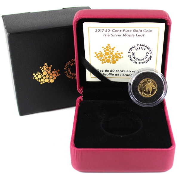 2017 50-cent The Silver Maple Leaf Pure Gold Coin (Tax Exempt)
