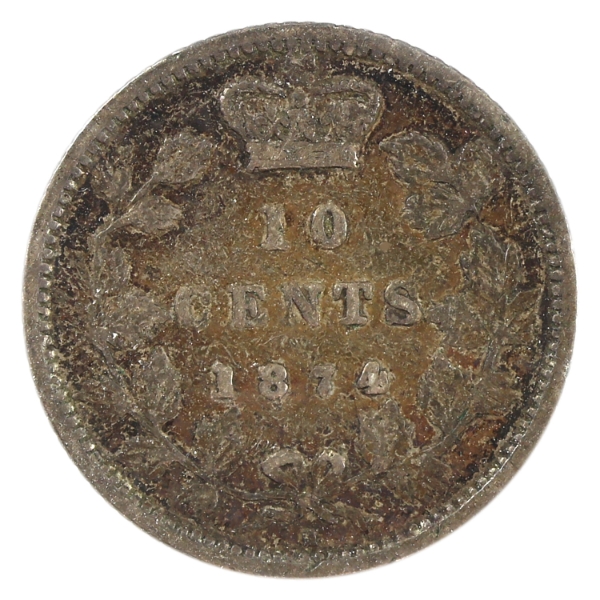 10-cent 1874 VF