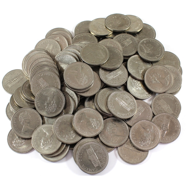 100x 1973 Nickel $1 PEI Centennial Dollars. 100pcs.