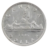 Image 2 : Silver $1 1947 Maple Leaf ICCS MS63
