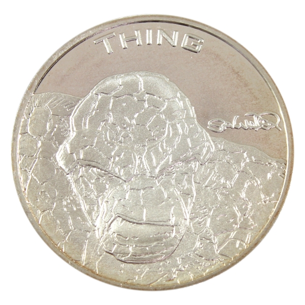 1oz Highland Mint 1998 Marvel Comics Fantastic Four- The Thing .999 Fine Silver Round (Tax Exempt)