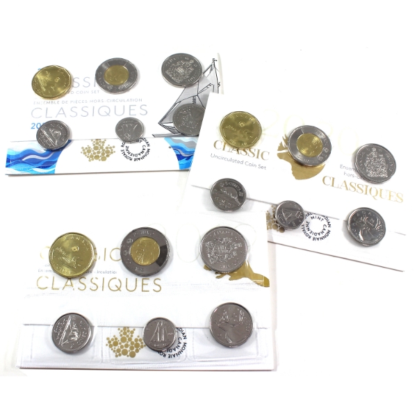 2019-2021 Classic Uncirculated Proof Like Coin Sets. 3pcs.