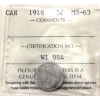 Image 1 : 5-cent 1918 ICCS MS63