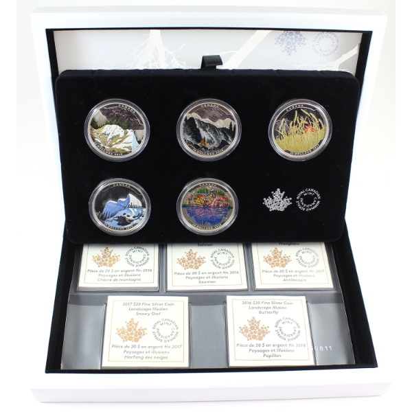 2016-2017 $20 Landscape Illusion 5-Coin Set & Deluxe Case (Tax Exempt)