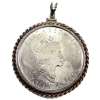 Image 2 : 2001 $5 Coloured Silver Maple Leaf 1oz .9999 Fine Silver Bezeled Pendant (Tax Exempt)