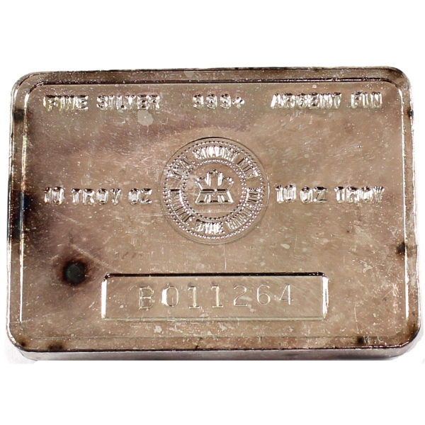 10oz Royal Canadian Mint Vintage "B Series" .999+ Silver Bar SN: B011264 (Tax Exempt)