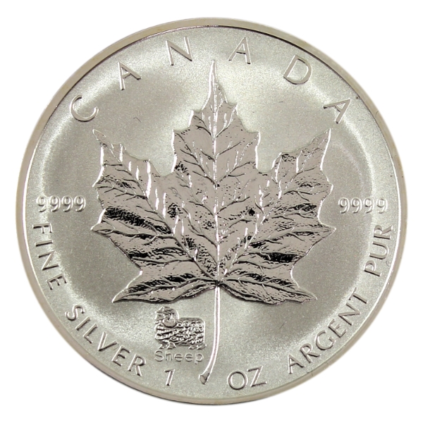 1oz 2003 $5 Sheep Privy Mark SML .9999 Fine Silver (Tax Exempt)