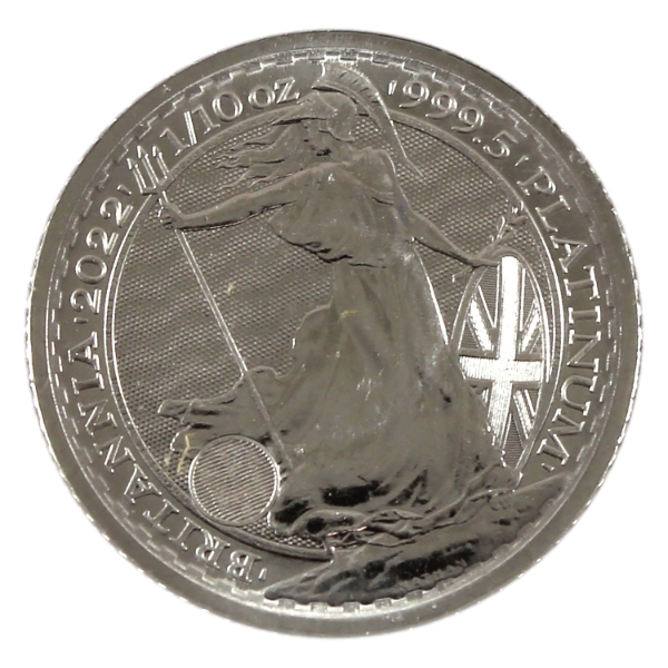 1/10oz Great Britain 2022 £10 .9995 Platinum Britannia (Tax Exempt)