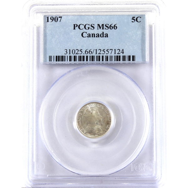 5-cent 1907 PCGS MS66