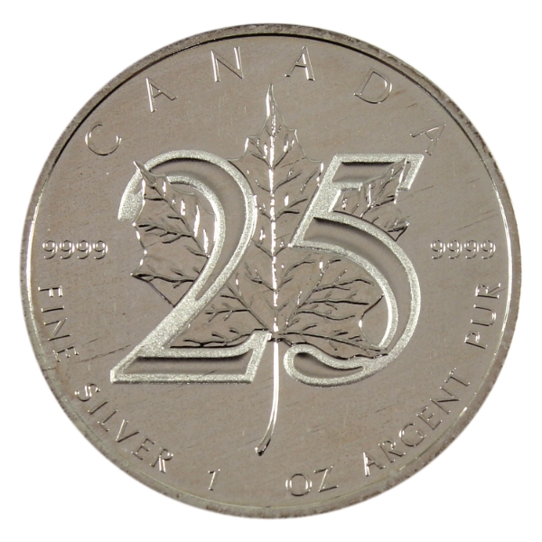 1oz 2013 $5 SML 25th Anniversary .9999 Fine Silver Round (Tax Exempt)